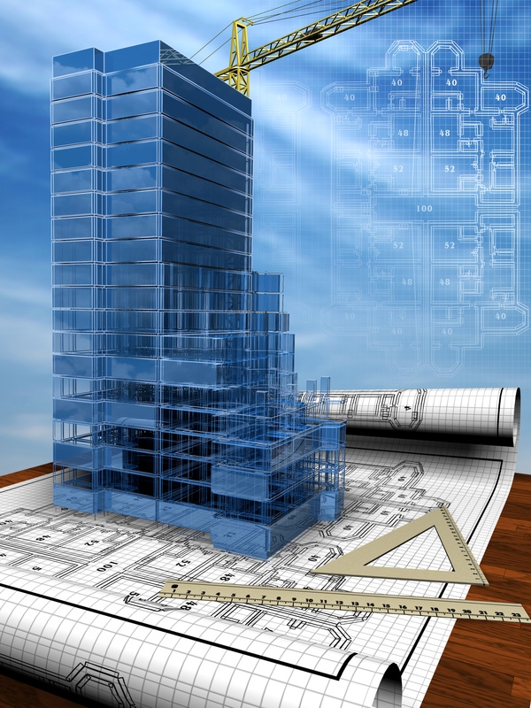 Conceptual image of the house blueprint